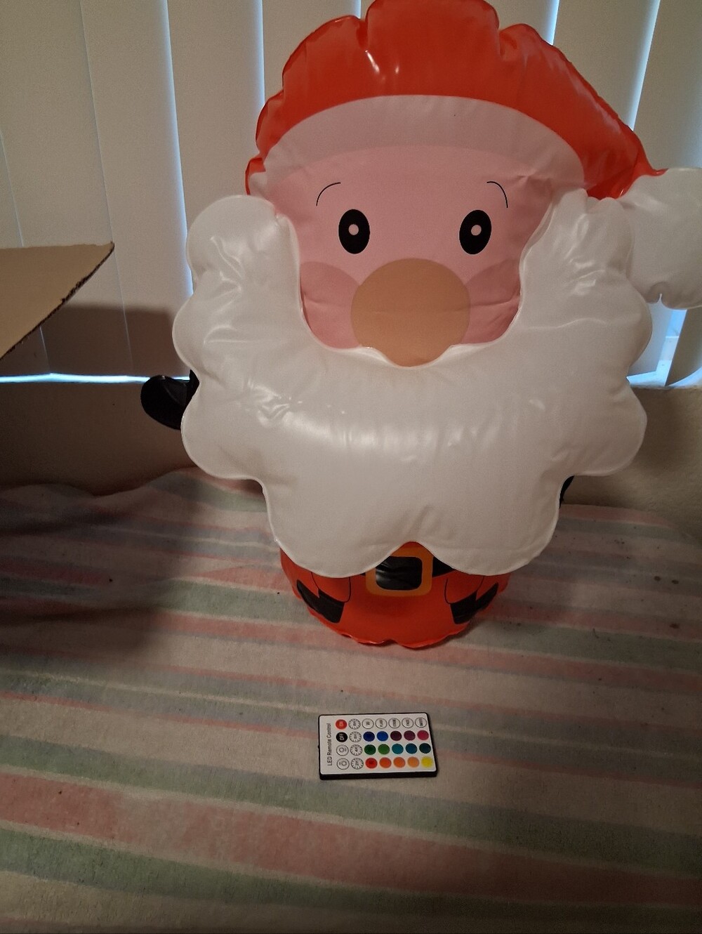 Inflatable Santa Figure - Red and White Holiday Decor With Remote